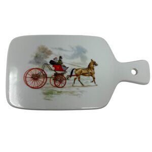 Ceramic Cheese Board Horse Carriage Design Couple Mini Holiday Hostess Gift
